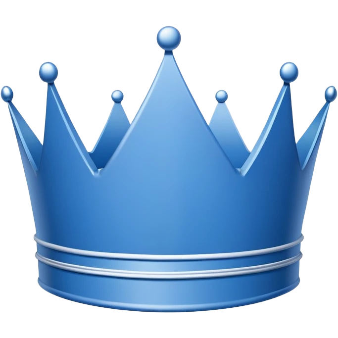 plain blue blueprint plan, side view, with a simple white line crown sketch emoji