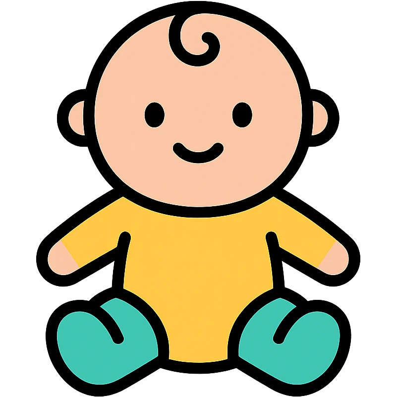 colored icon of a baby emoji