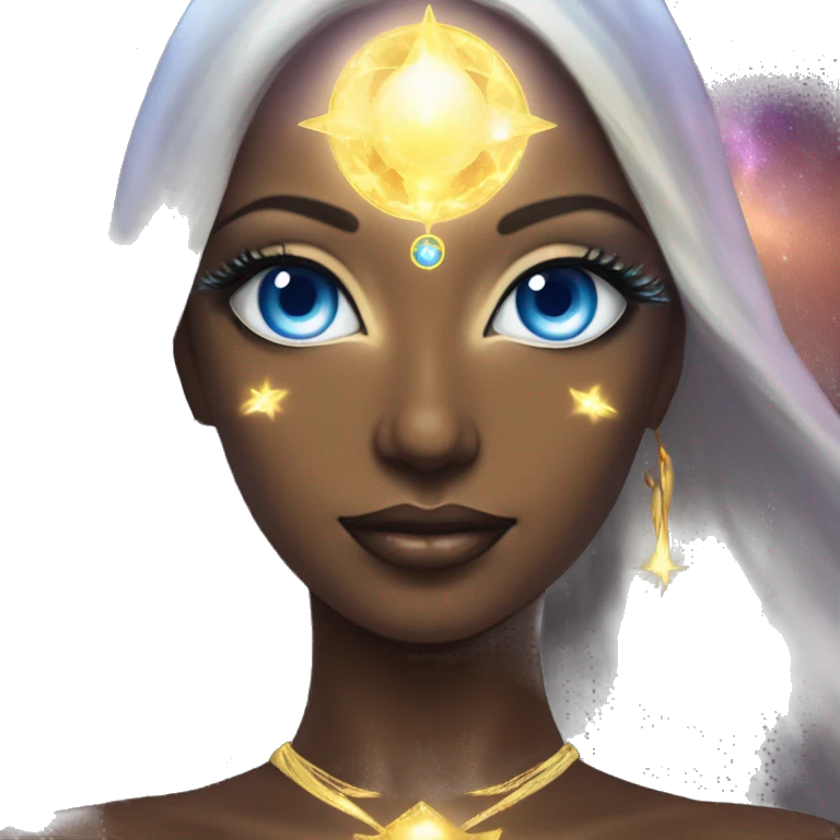 Pleiadian radiant glowing diva woman female third eye emoji