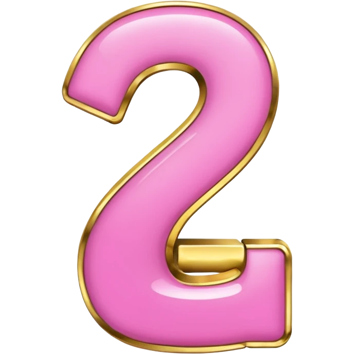 number four in pink and golden  emoji