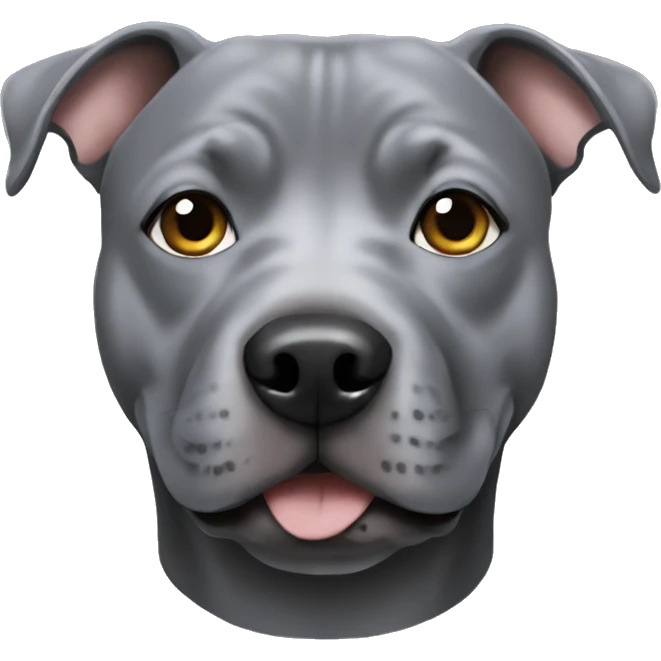 Grey staffy emoji