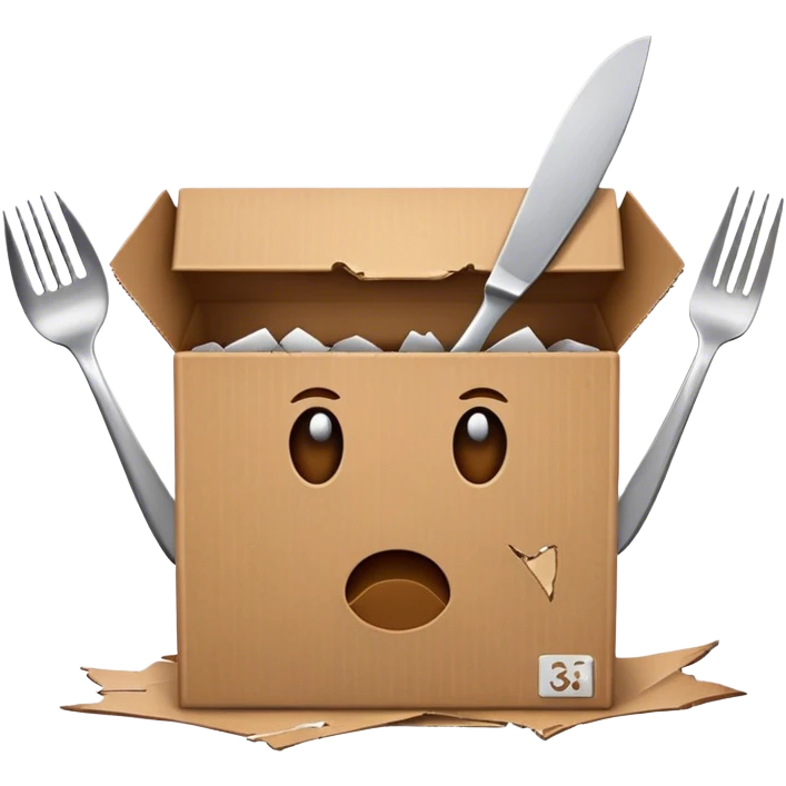 Box muncher with silverware  emoji