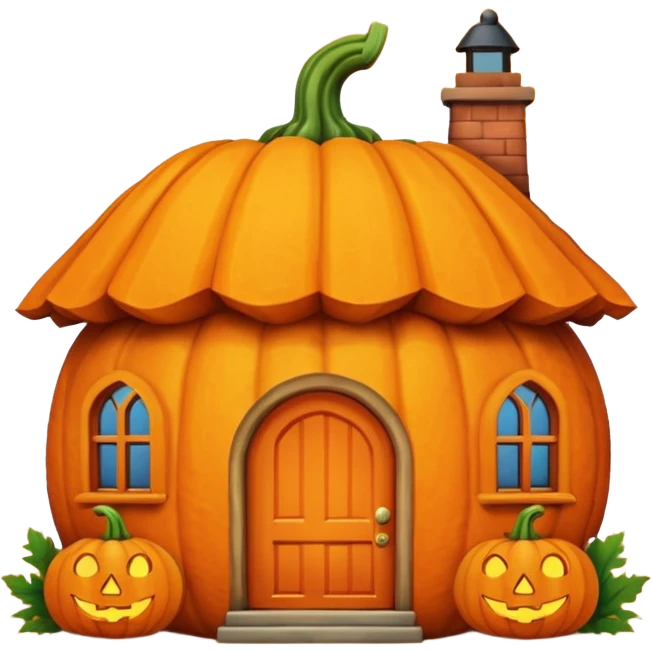 Maison citrouille emoji