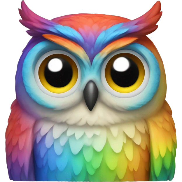 Rainbow owl  emoji