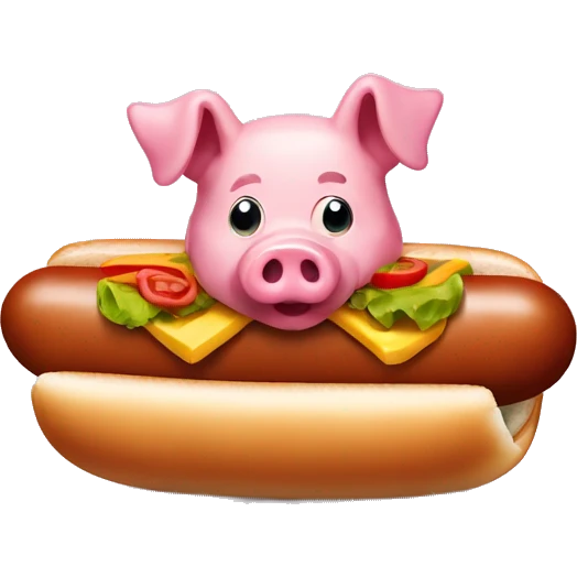 Hot dog pig emoji