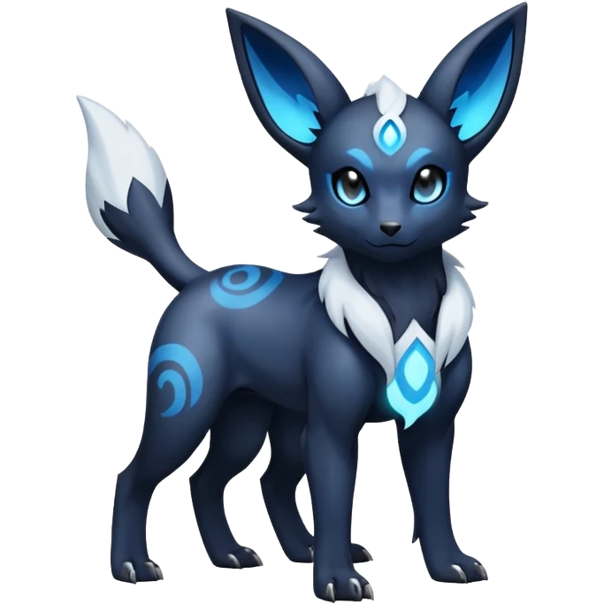 Absol-Umbreon-Fakémon-hybrid-creature (full body)  emoji
