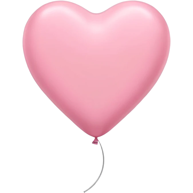 Romantic pastel heart-shaped balloon emoji