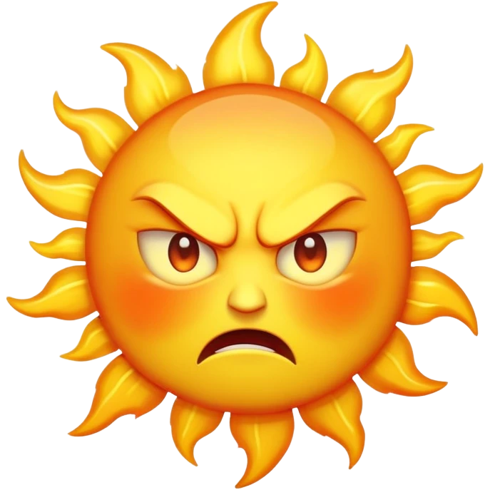 Angry sun emoji
