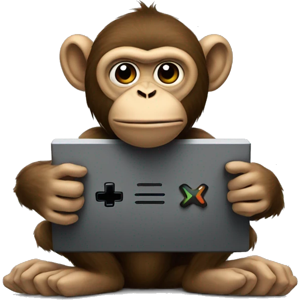 Monkey playing xbox emoji