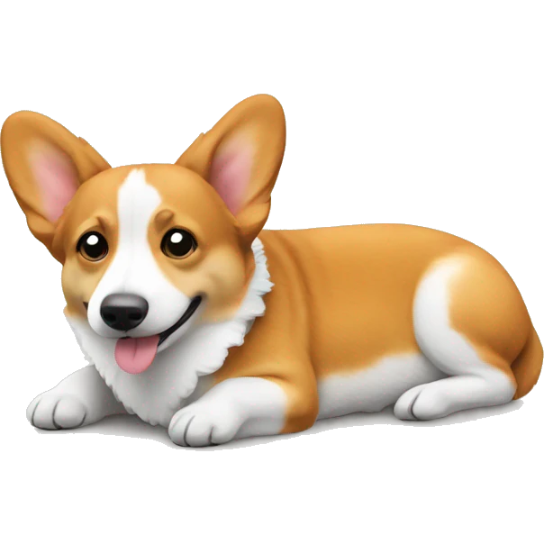 Corgi laying  emoji