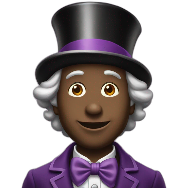 Wonka black emoji