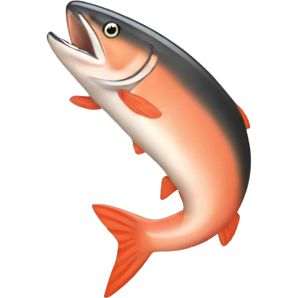 Salmon in the style of discord's emojis emoji