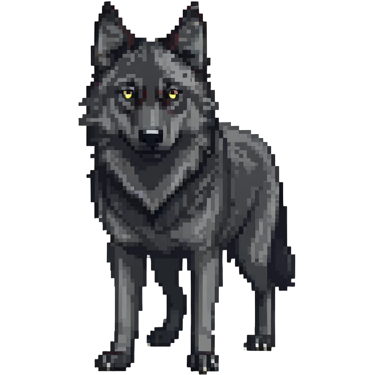black wolf emoji