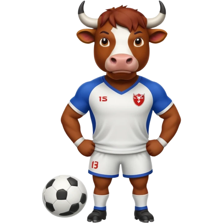 Create emojis of a bull that are related to soccer emoji