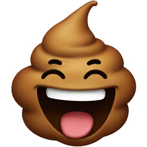 Poop laughing emoji