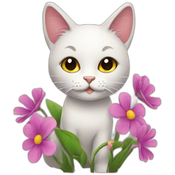 Flowers cat emoji