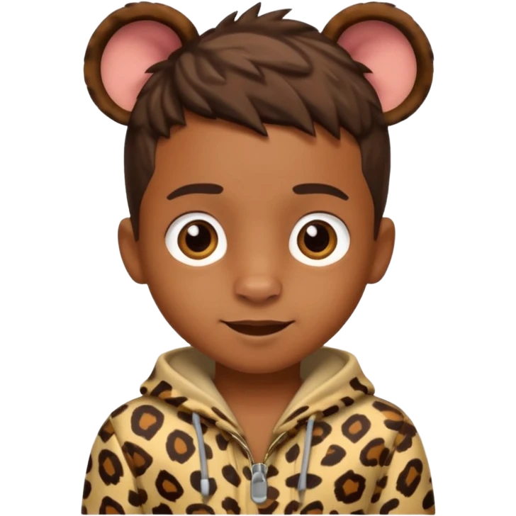 boy with animal print clothes  emoji