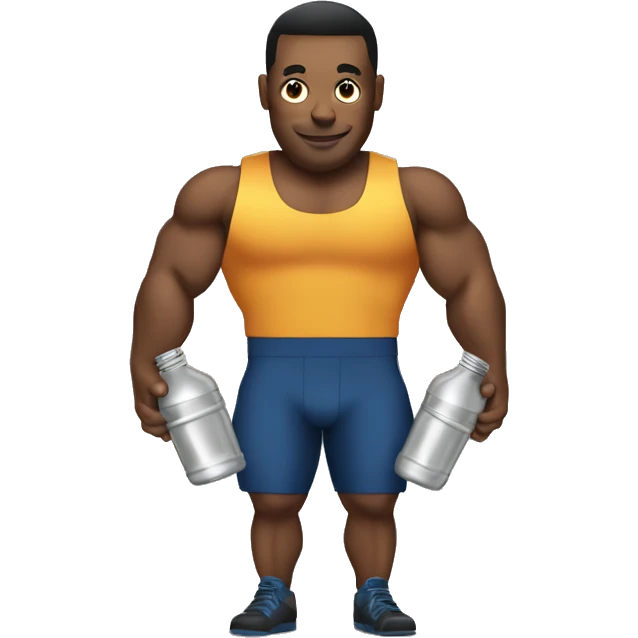 weightlifter drinking shaker emoji