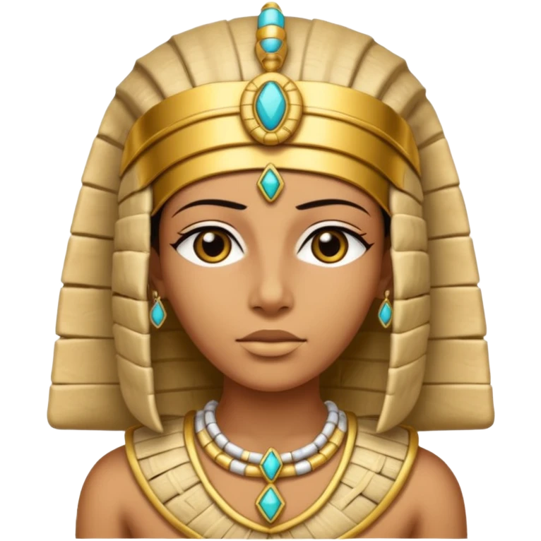 Mummy Pharaoh: Bandaged body with golden headdress and jeweled amulet.
 emoji