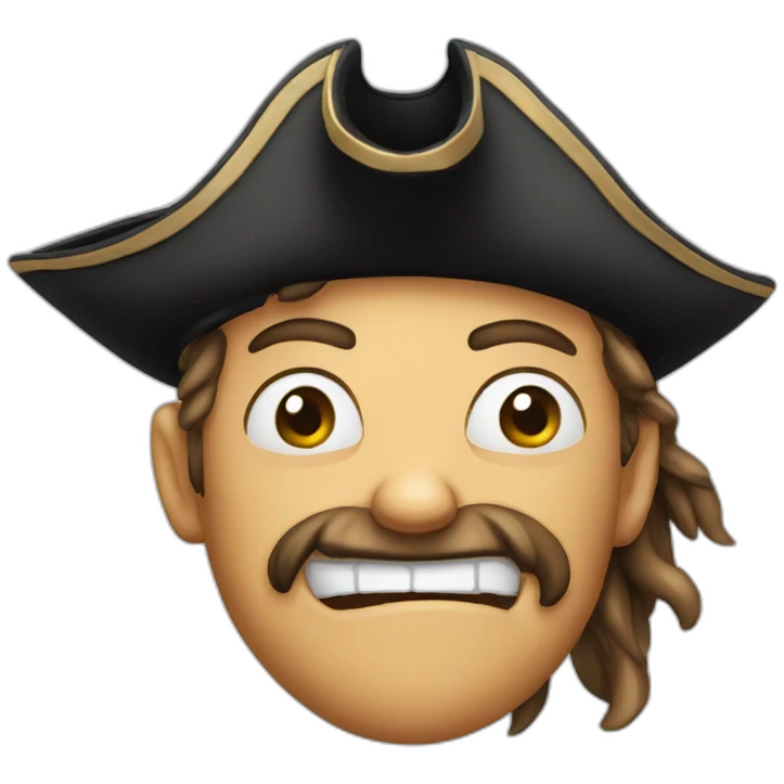 crazy pirate face emoji