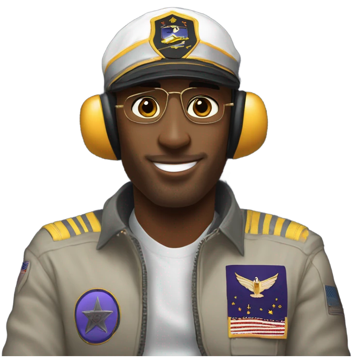 Kobe Bryant as a pilot  emoji
