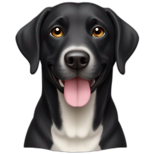smiling-bavarianmountainhound-mixed-black-labrador emoji