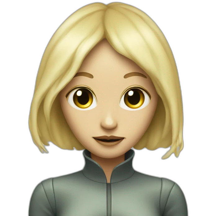 Alien with woman with blond hair emoji