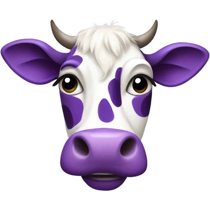 Cow that’s purple & white  emoji