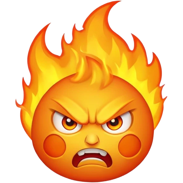 Fire mad face  emoji