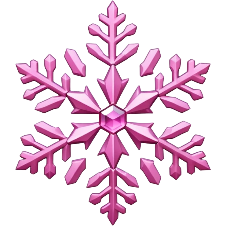 Pink snowflake emoji