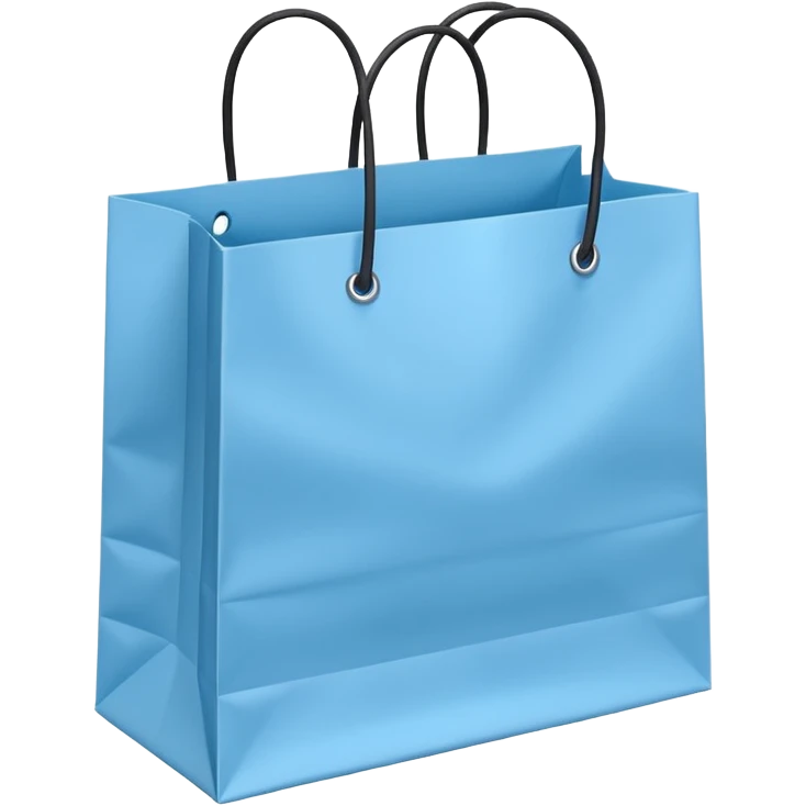 Bundle of Light blue shopping bags emoji
