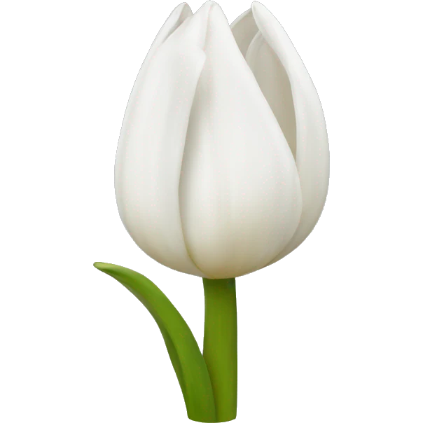white fulip emoji