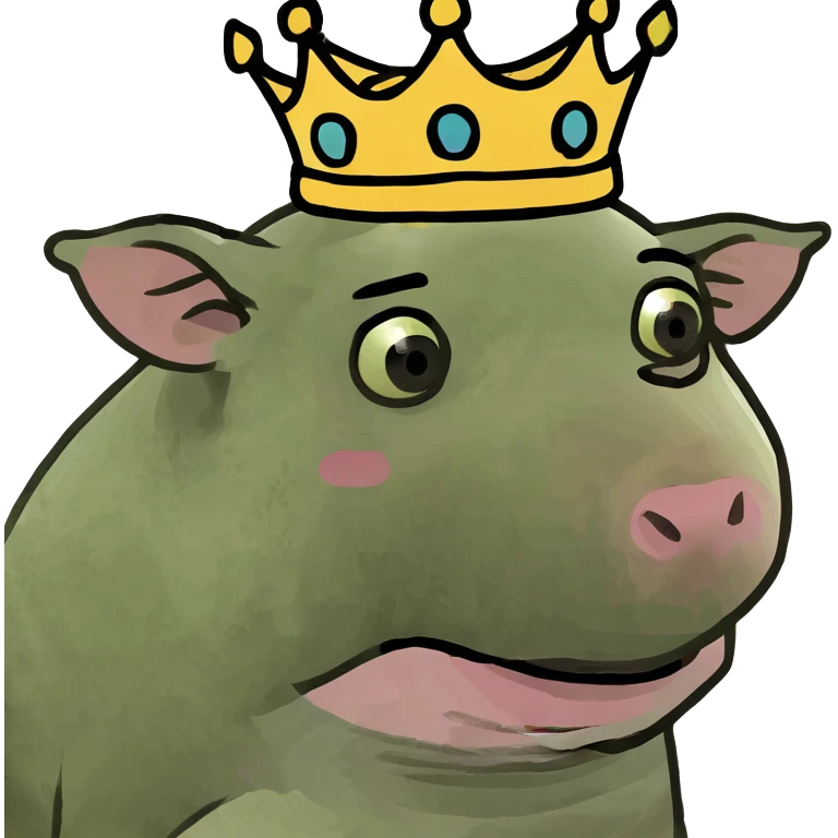 Pig with a crown emoji