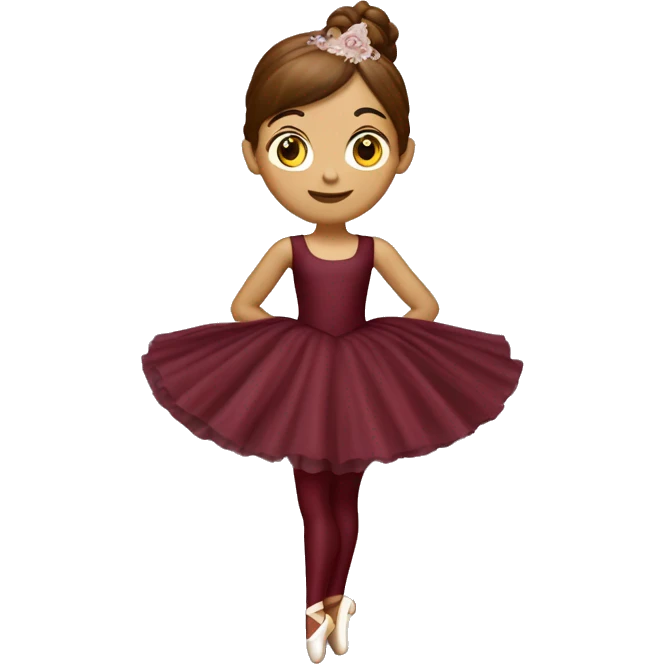 burgundy music box with white ballerina standing back emoji