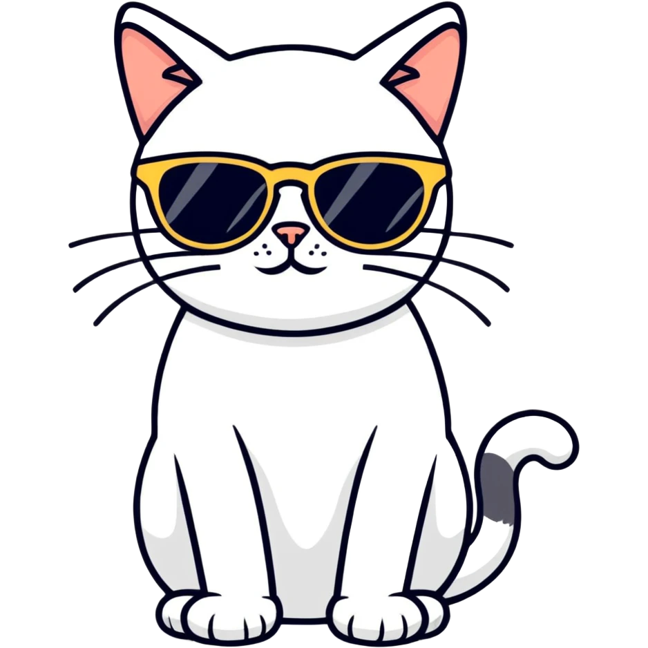 Cat with sunglasses emoji