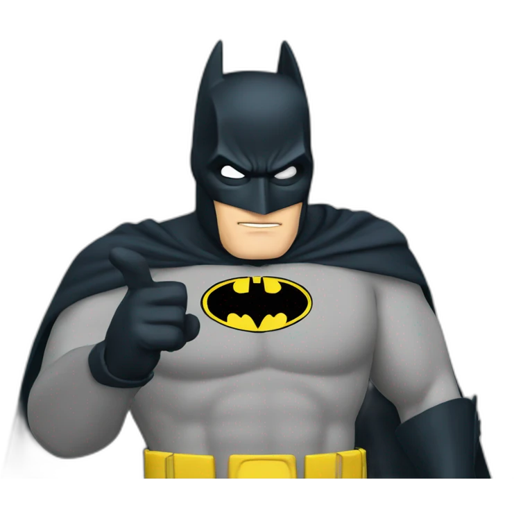 batman with salute gesture  emoji