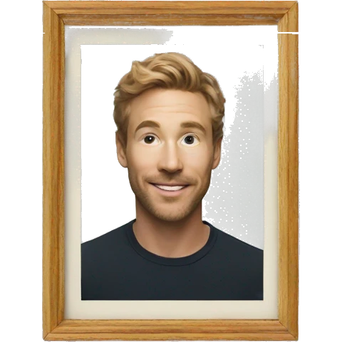 portrait in Polaroid frame emoji