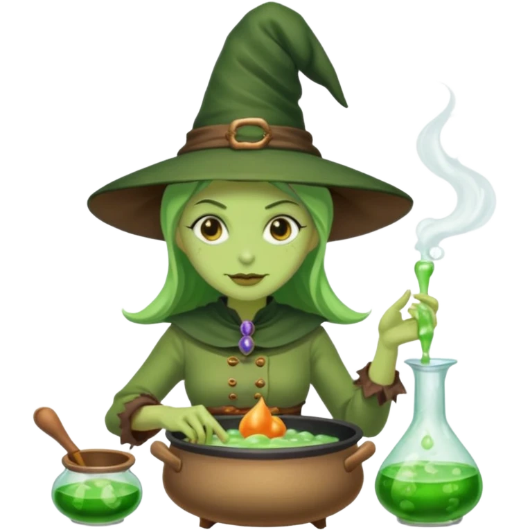 green witch cooking potion emoji