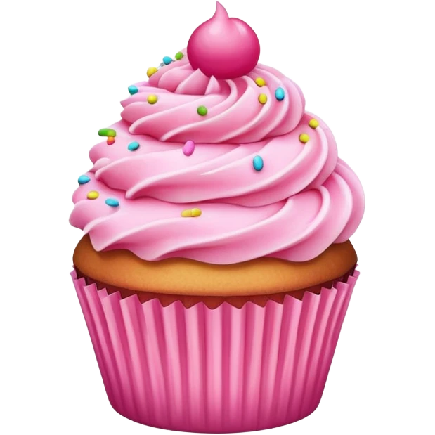cupcake with pink icing emoji