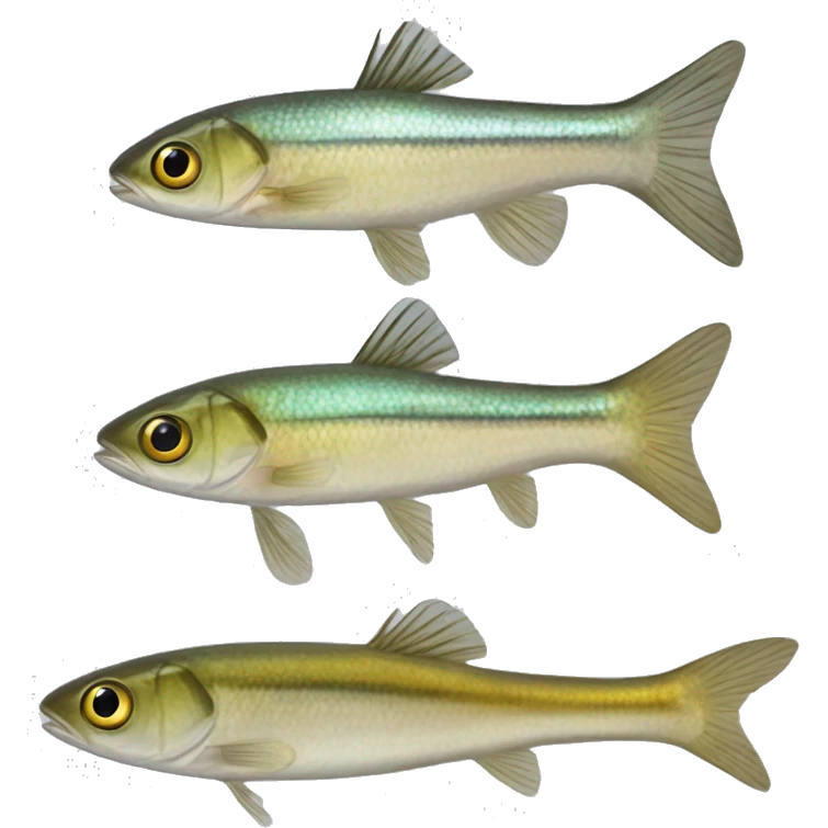 Fathead Minnow (Eng.), Minó, Cabezón (Sp.), Pimephales promelas emoji
