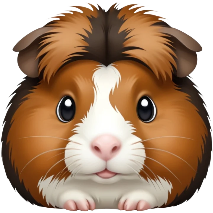 Black brown and white guinea pig emoji