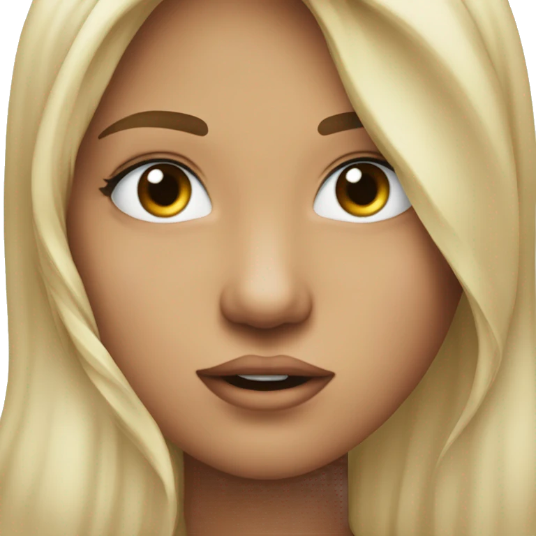 genera un emoji con gli occhi strizzati e la bocca come se volesse dare un bacio emoji