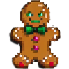 pink gingerbread man emoji