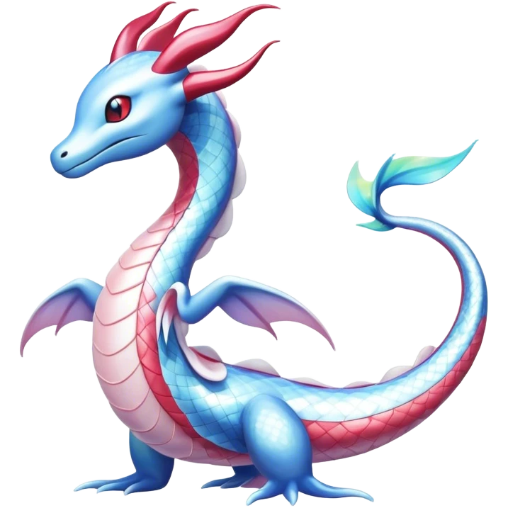 Milotic-Dragonair-Dratini-hybrid, full body emoji