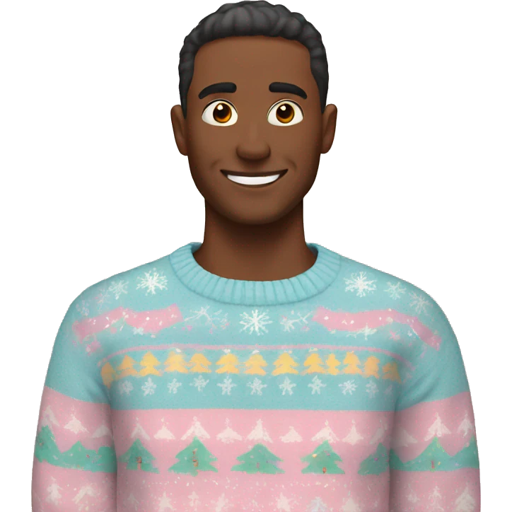 Pastel Christmas sweater emoji