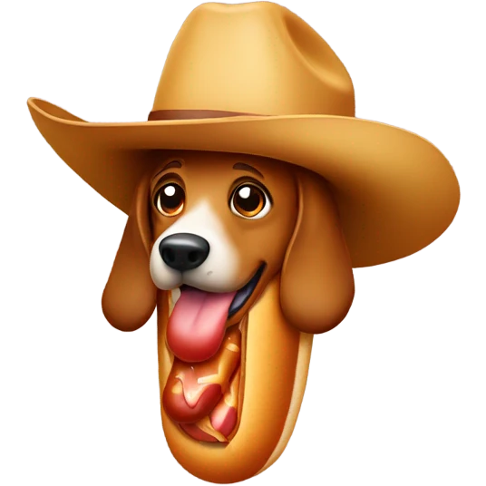 Hot Dog with a cowboy hat on emoji