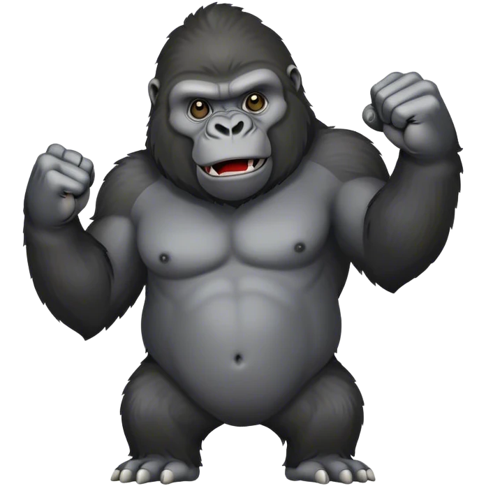 king kong gorilla with one hand out saying stop and one hand wiith a fist emoji