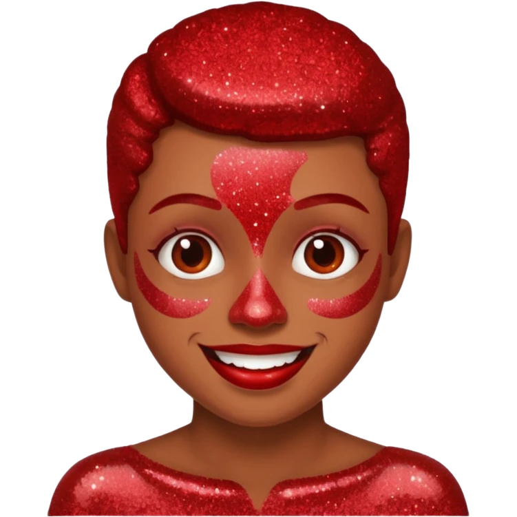 red glitter artist emoji