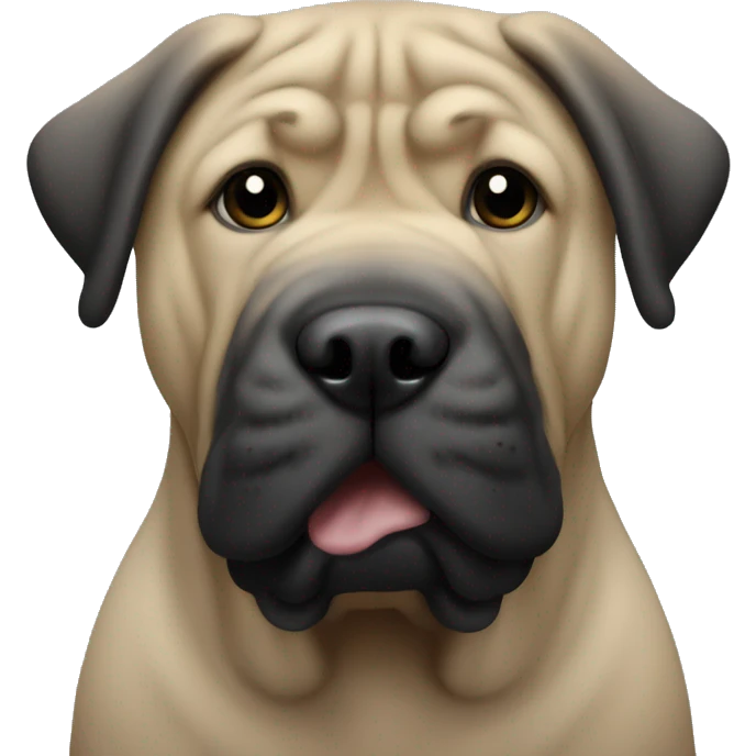  A black Shar pei emoji