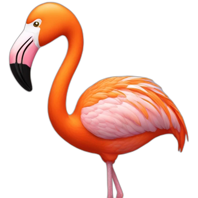 Orange flamingo  emoji